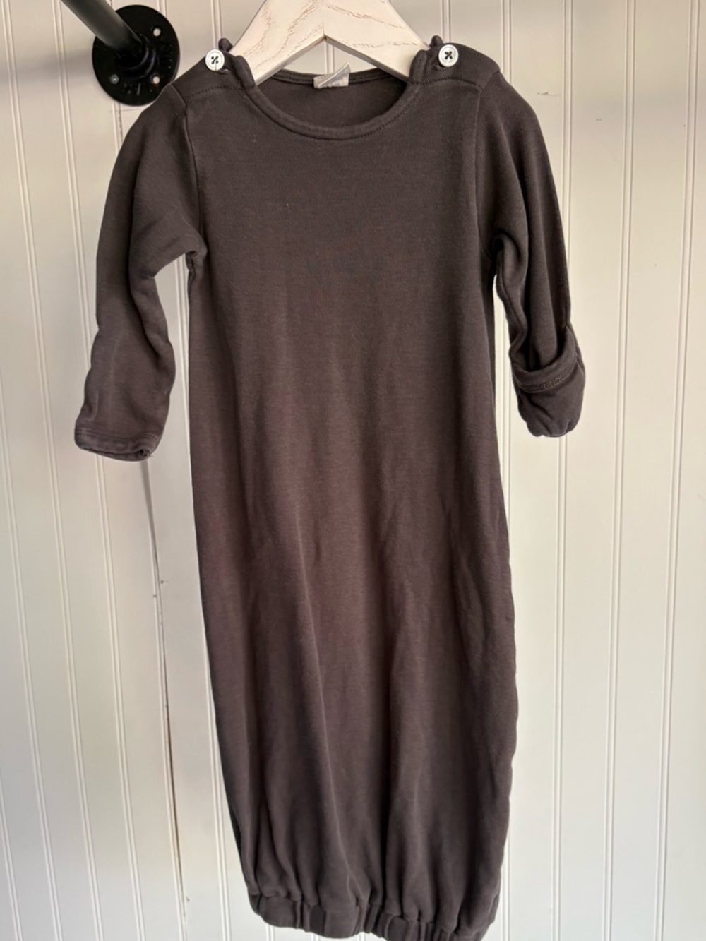 ORGANIC COTTON KATE QUINN 3-6 MONTHS ✨ infant long sleeve sack gray unisex VGUC